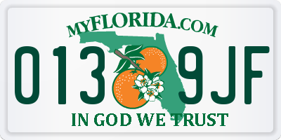FL license plate 0139JF