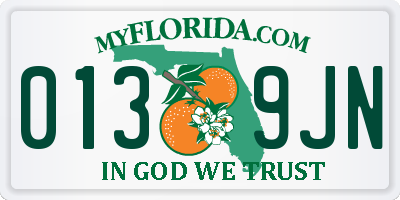 FL license plate 0139JN