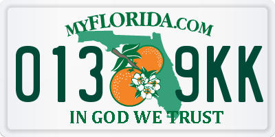 FL license plate 0139KK