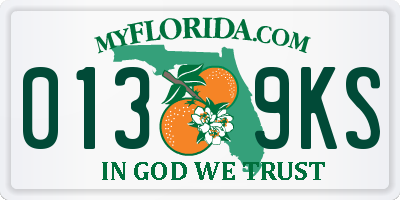 FL license plate 0139KS