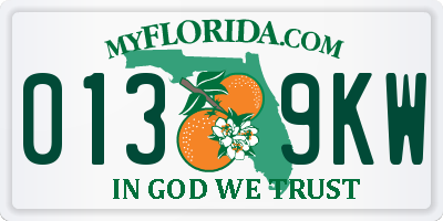 FL license plate 0139KW
