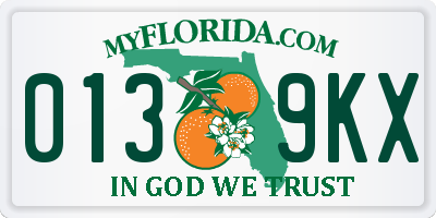 FL license plate 0139KX