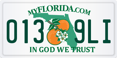 FL license plate 0139LI