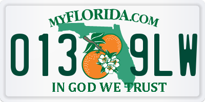 FL license plate 0139LW