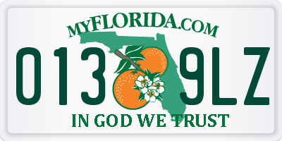FL license plate 0139LZ