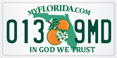 FL license plate 0139MD