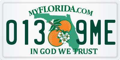 FL license plate 0139ME