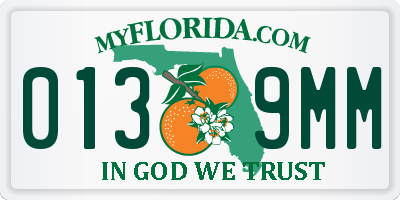 FL license plate 0139MM
