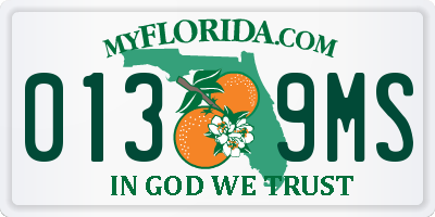FL license plate 0139MS