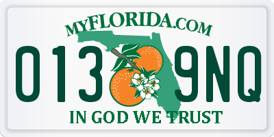 FL license plate 0139NQ