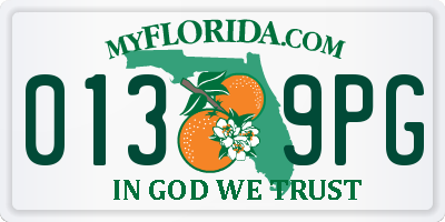 FL license plate 0139PG