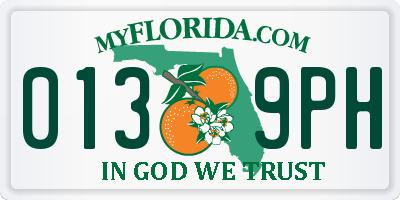 FL license plate 0139PH