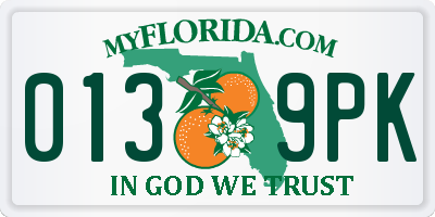 FL license plate 0139PK