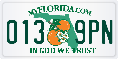 FL license plate 0139PN