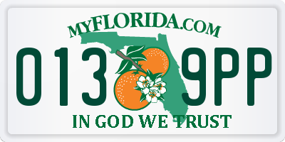 FL license plate 0139PP