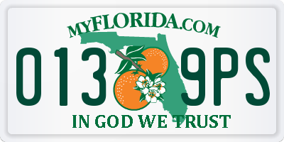 FL license plate 0139PS