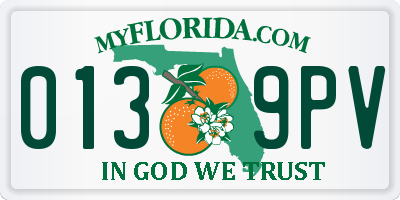 FL license plate 0139PV