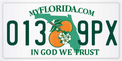 FL license plate 0139PX