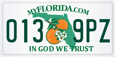 FL license plate 0139PZ