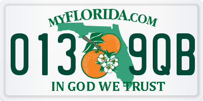 FL license plate 0139QB