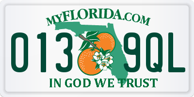FL license plate 0139QL