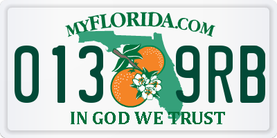 FL license plate 0139RB
