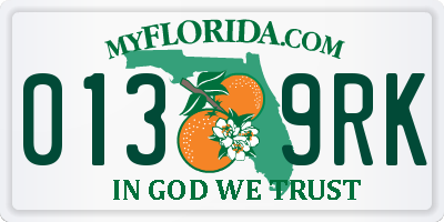 FL license plate 0139RK