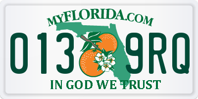 FL license plate 0139RQ