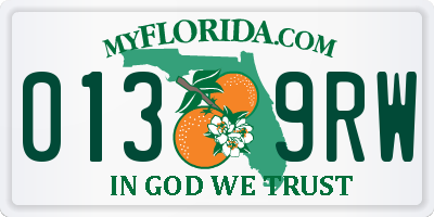 FL license plate 0139RW