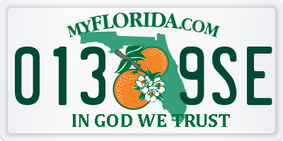 FL license plate 0139SE