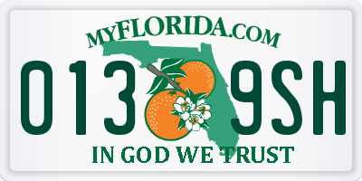 FL license plate 0139SH