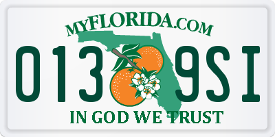 FL license plate 0139SI