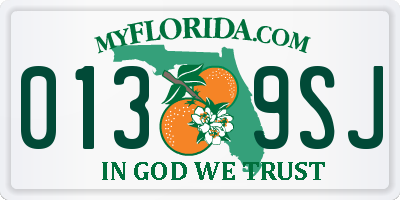 FL license plate 0139SJ