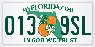 FL license plate 0139SL