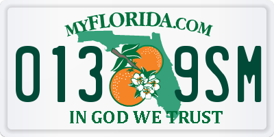 FL license plate 0139SM