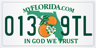 FL license plate 0139TL