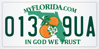 FL license plate 0139UA