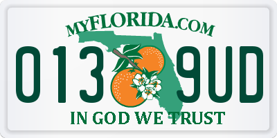 FL license plate 0139UD