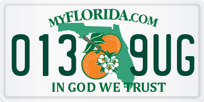 FL license plate 0139UG