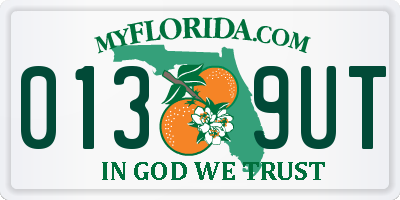 FL license plate 0139UT