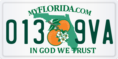 FL license plate 0139VA