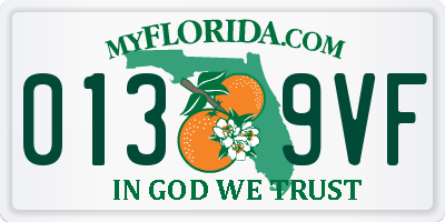 FL license plate 0139VF