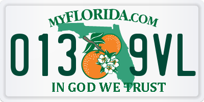 FL license plate 0139VL