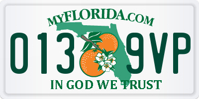 FL license plate 0139VP