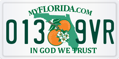 FL license plate 0139VR