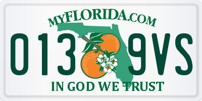 FL license plate 0139VS