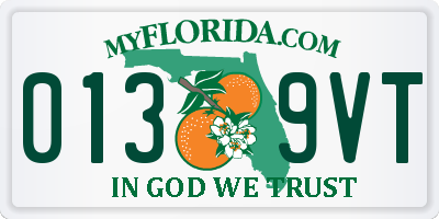 FL license plate 0139VT