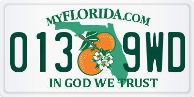 FL license plate 0139WD
