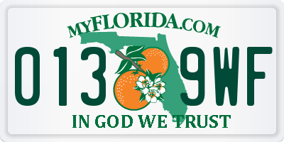FL license plate 0139WF