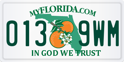 FL license plate 0139WM